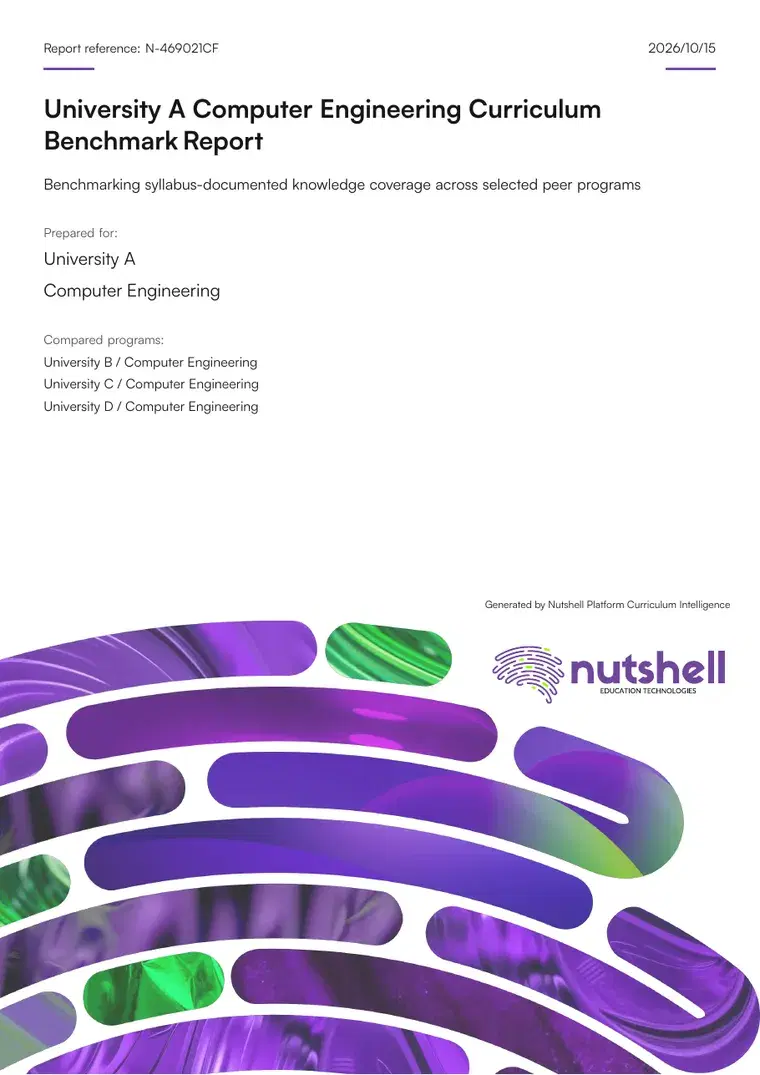 Peer benchmark report cover